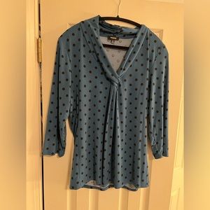 Premise Blue Polkadot Half Sleeve top size XL